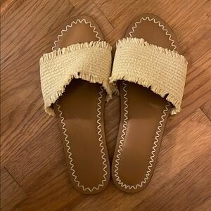 Women's Tan Slide Sandals